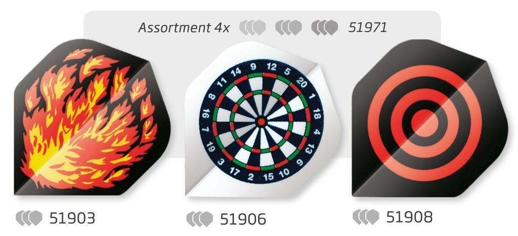 [51971] BULL'S Base Flights Sortiment 03/06/08