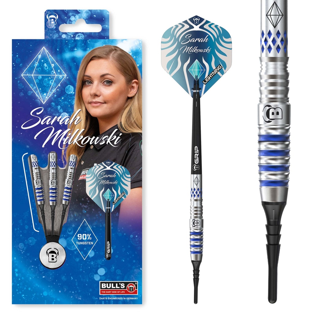 [19740] BULL'S Sarah Milkowski Soft Dart, 90 % Tungsten