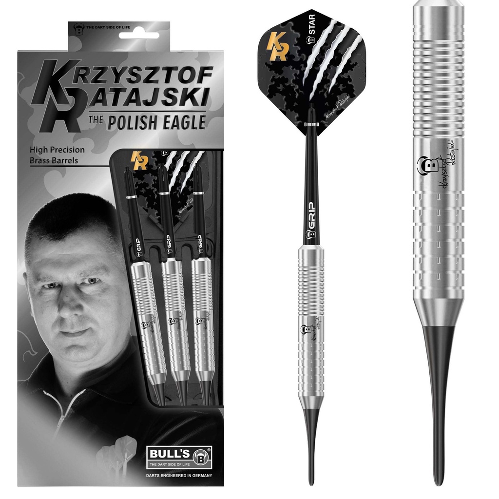 [17008] BULL'S Krzysztof Ratajski Brass Silver Soft Dart