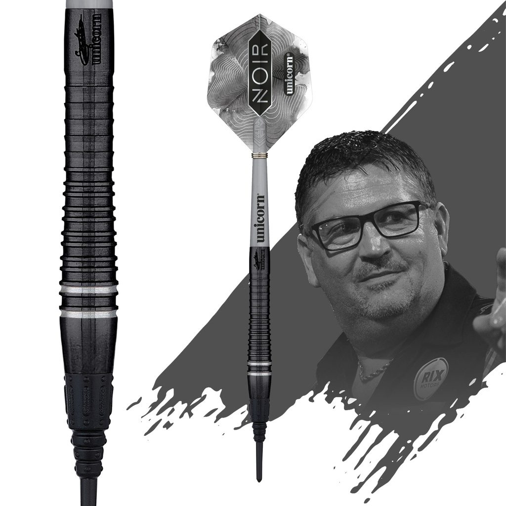 [23871] Unicorn Gary Anderson Noir Phase 6 - Deluxe Soft Darts (20 Gr.)
