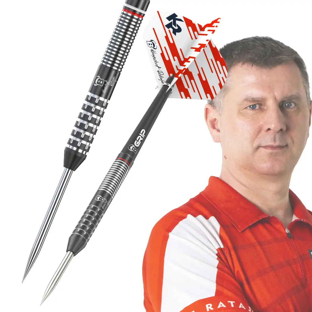 [14672] BULL'S Krzysztof Ratajski Generation 2 Black Edition Steel Dart (22 Gr.)