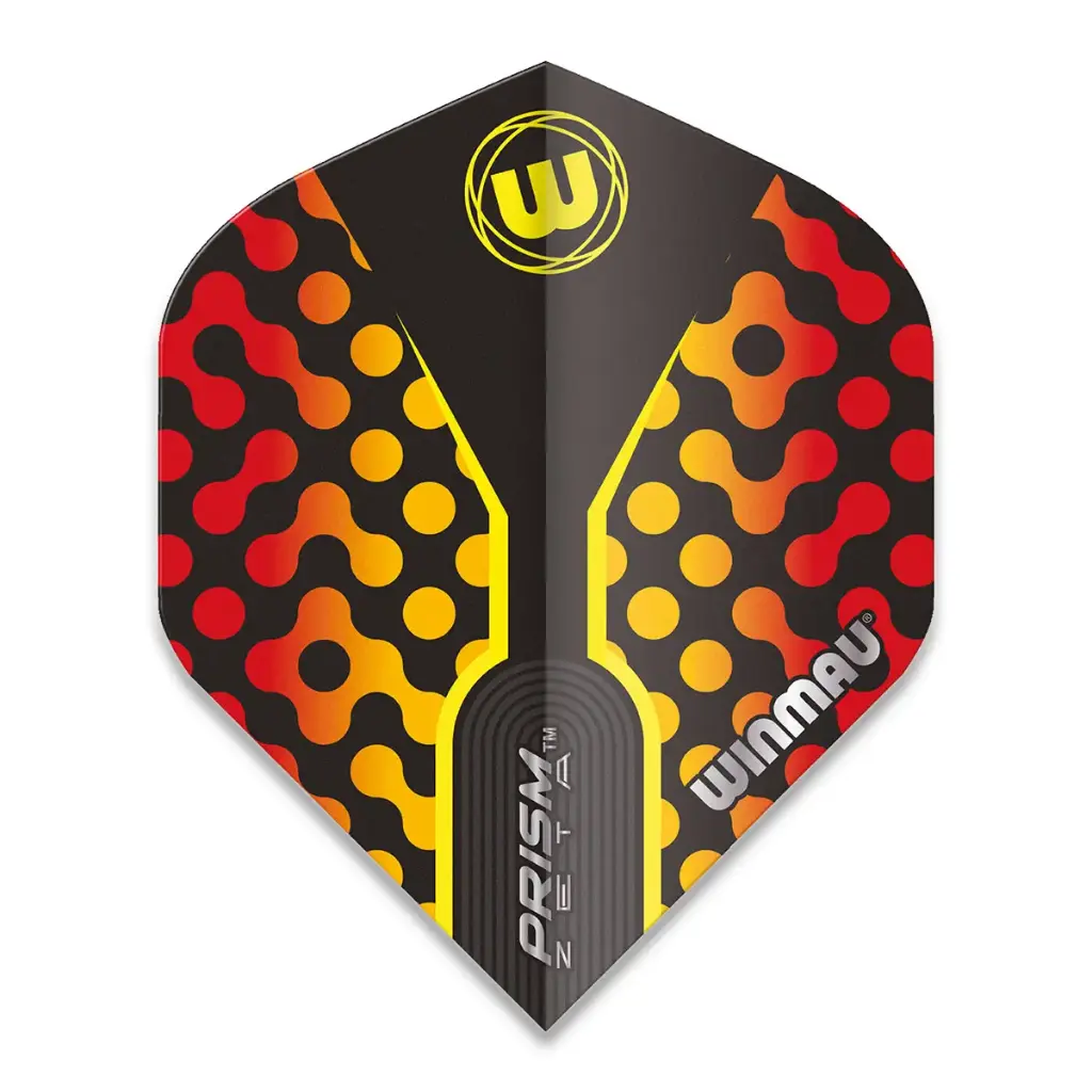 [729819] Flights Winmau Prism Zeta Black, Yellow & Red 