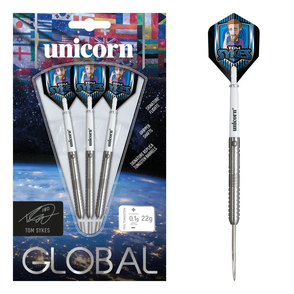 [01341] Unicorn Global Tom Sykes 22g Steel Tip 90% Tungsten