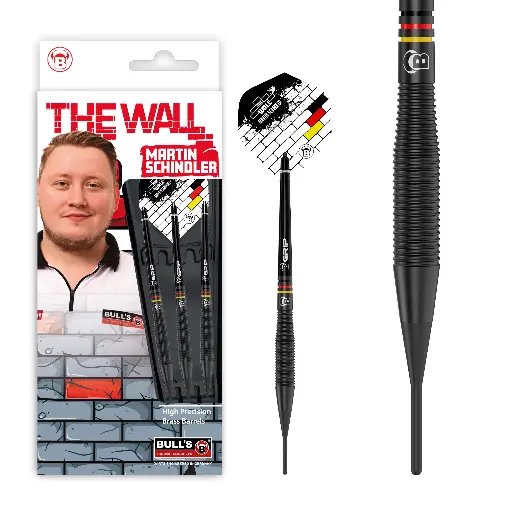 [17058] BULL'S Martin Schindler Black Brass Softdart 18Gr.